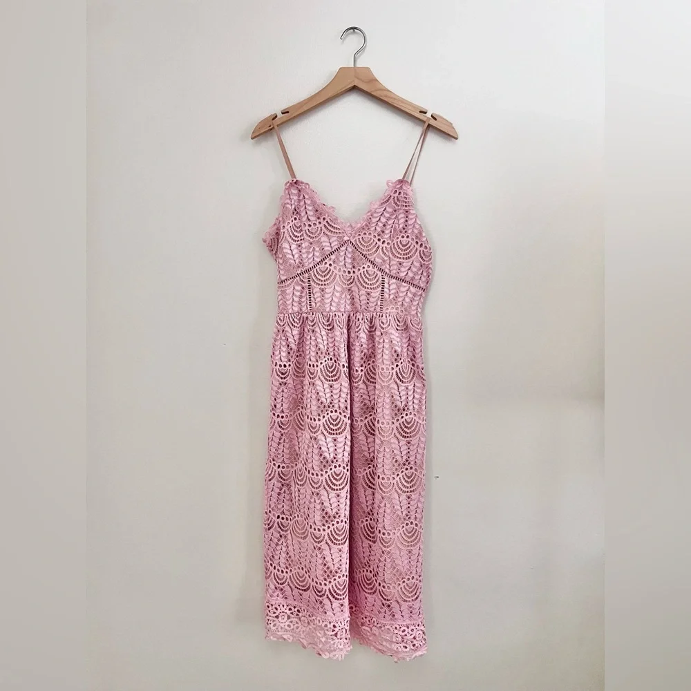 Current Air Affair Pink Lace Dress - Picture 3 of 16